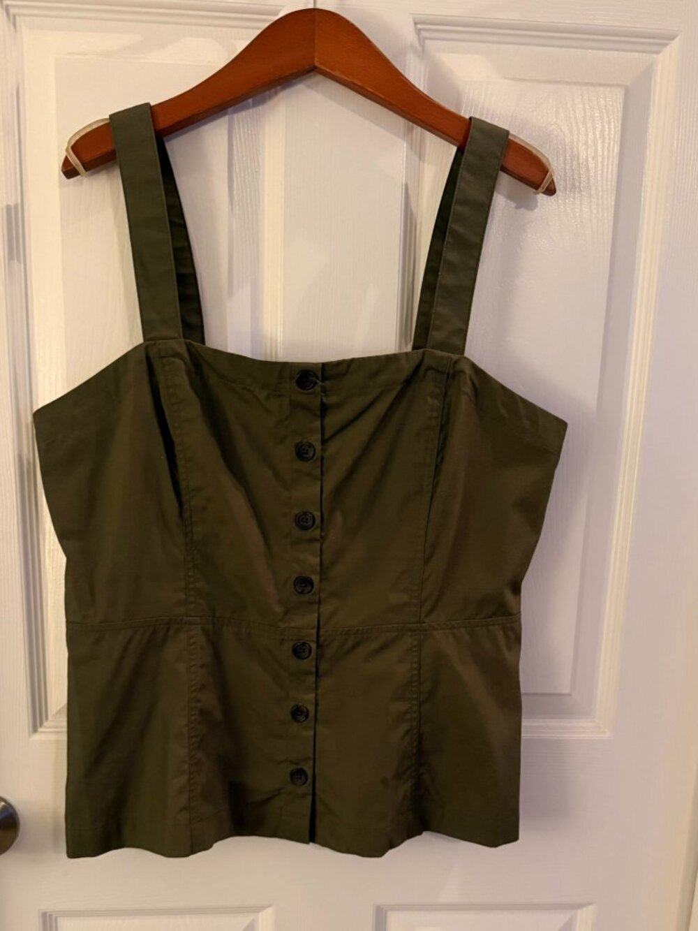 Banana Republic Sleeveless Top Tank Size 10 Olive Army Green